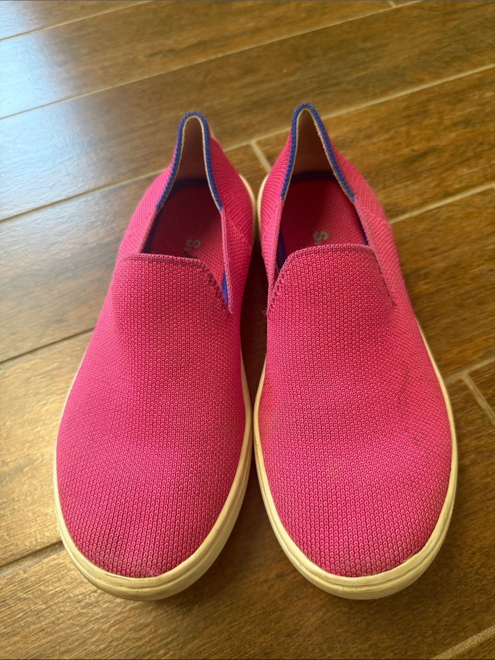 Rothy's Hot Pink Slip-On Knit Sneakers